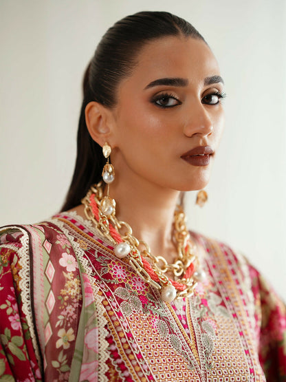 Binilyas Eres Bonita Viscose Embroidered Stitched 3-Piece Suit-1107-B