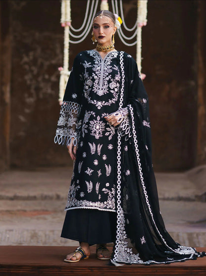 Mahnur Gul Luxury Lawn'26 Embroidered Unstitched 3-Piece Suit-G-010