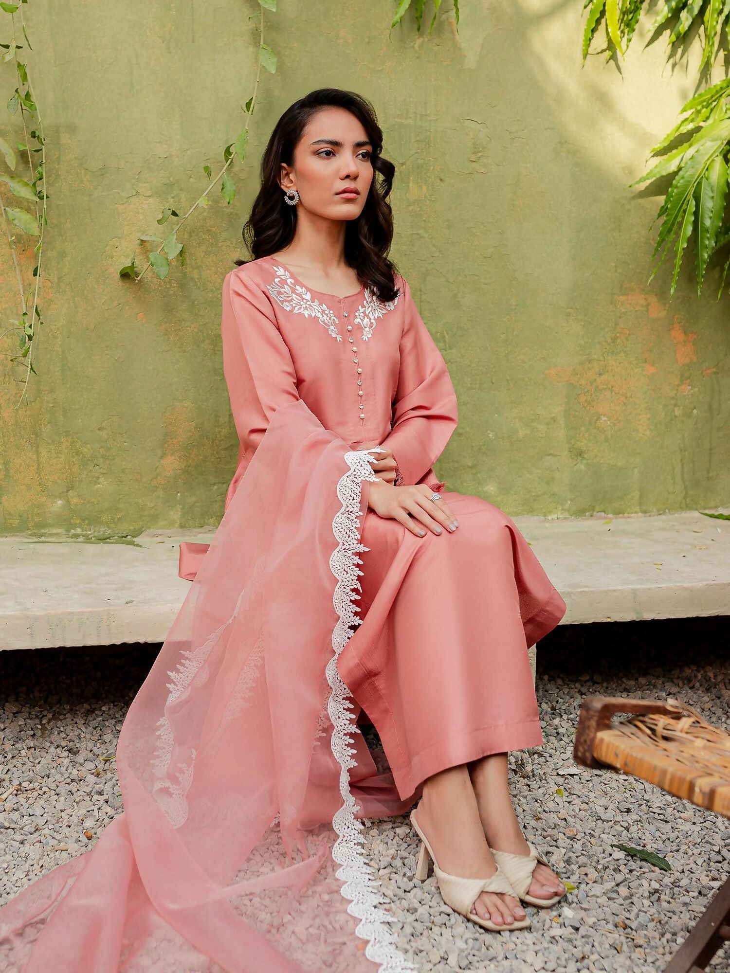 Allure By IH Katan Silk Embroidered Stitched 3-Piece Suit-Lilly