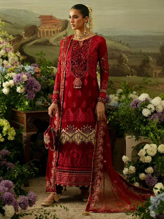 Parishay Ranibagh Luxury Formals Organza Embroidered Unstitched 3-Piece Suit-Mahroosh