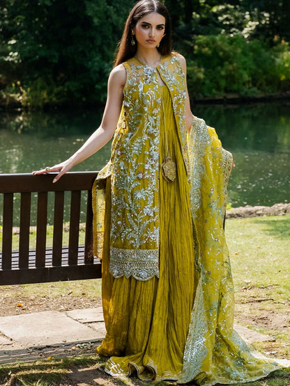 Shiza Hassan Lillian Wedding Formals Organza Embellished Stitched 3-Piece Suit-Floraison