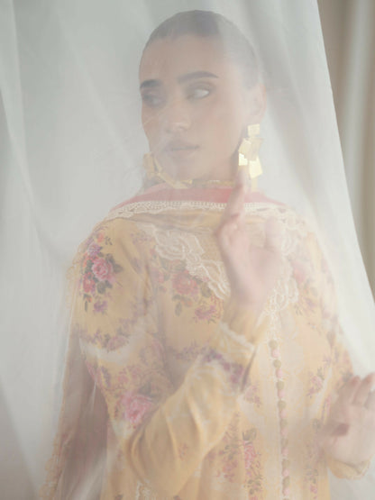 Binilyas Eres Bonita Viscose Embroidered Stitched 3-Piece Suit-1101-B