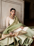 Hussain Rehar Festive Pret'25 Chanderi Embroidered Stitched 3-Piece Suit-Mahlaqa