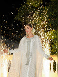 Hussain Rehar Luxury Pret Eid'23 Raw Silk Embellished Stitched 3-Piece Suit-Misty