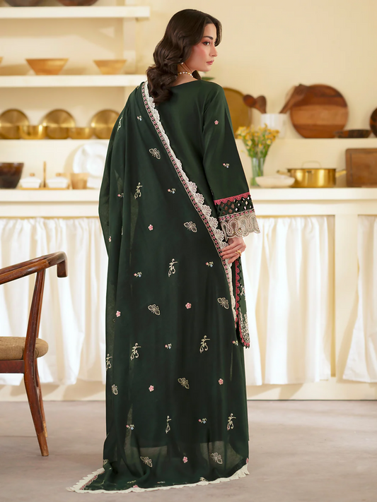 Mahnur Ember Lawn Embroidered Unstitched 3-Piece Suit-EM-011