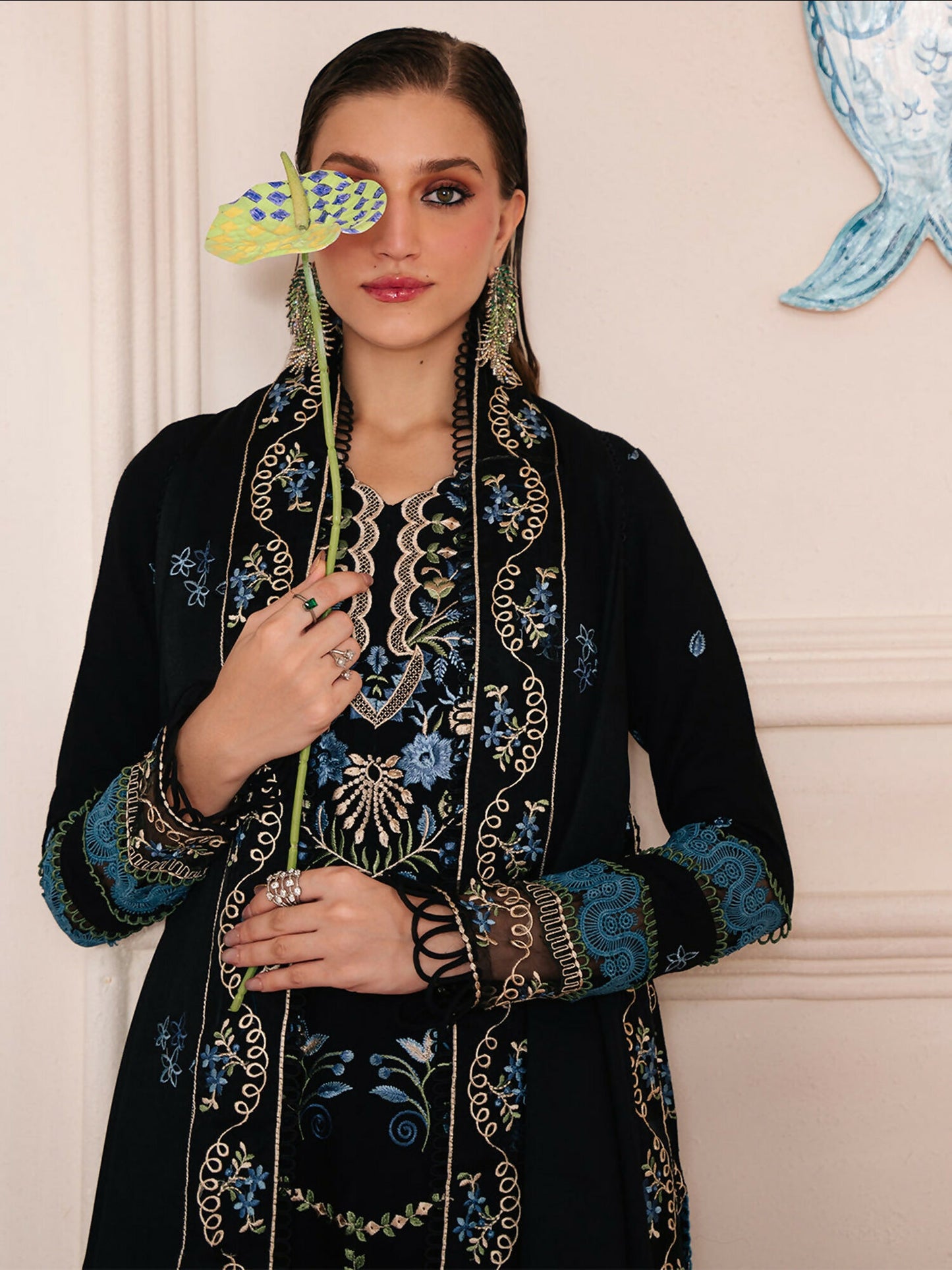 Mahnur Secret Garden Karandi Embroidered Unstitched 3-Piece Suit–SG-011