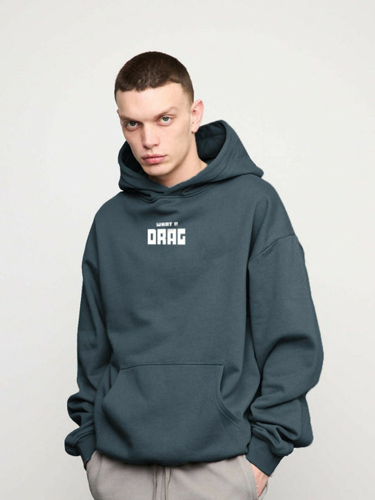 Grey Jupiter Oversized What A Drag Printed Hoodie-14758