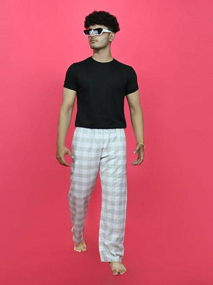 Funky's Printed Checked Loungewear Trouser-14629