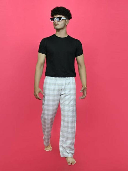 Funky's Printed Checked Loungewear Trouser-14629