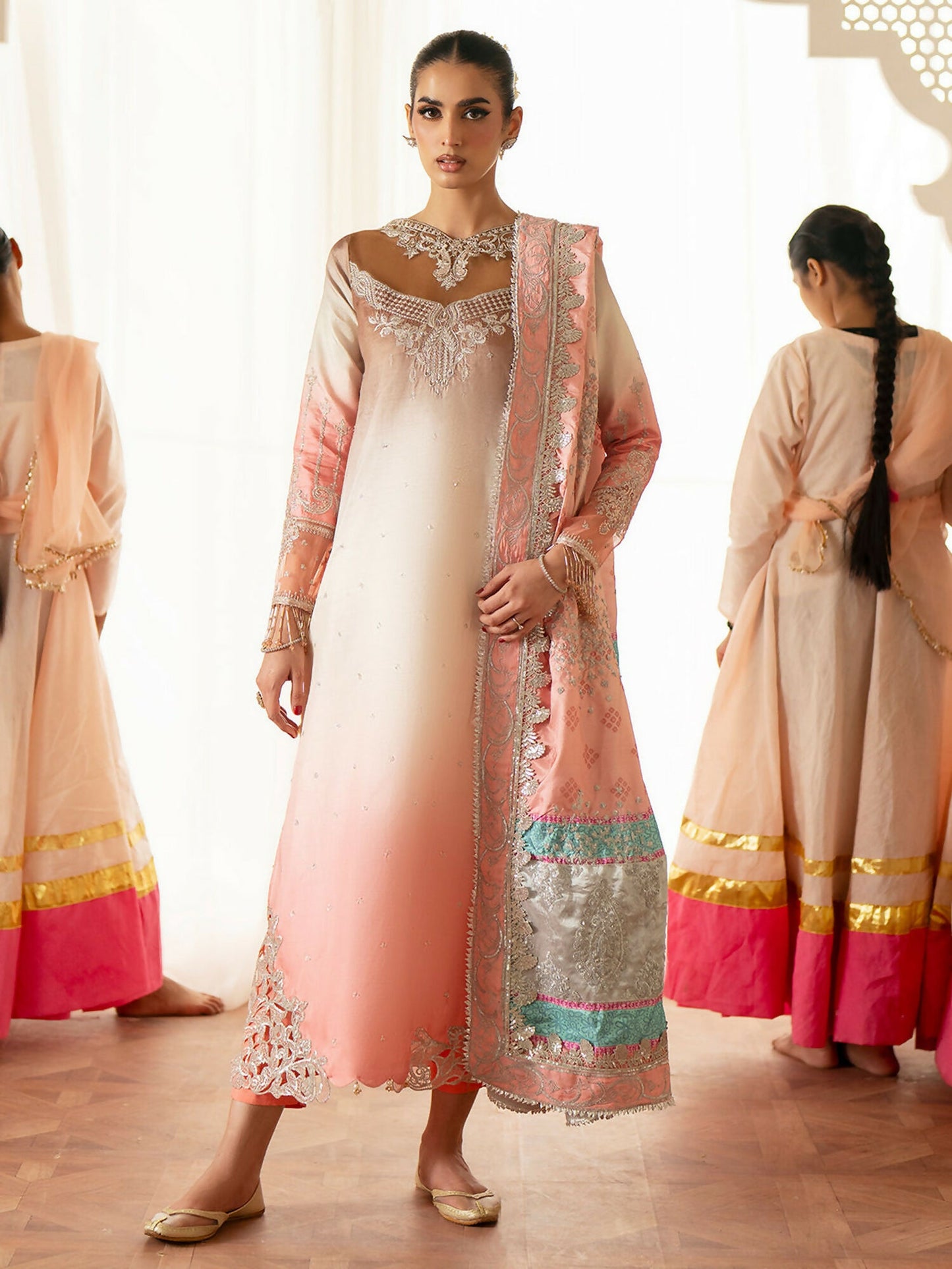 Parishay Ranibagh Luxury Formals Silk Embroidered Stitched 3-Piece Suit-Meherbano
