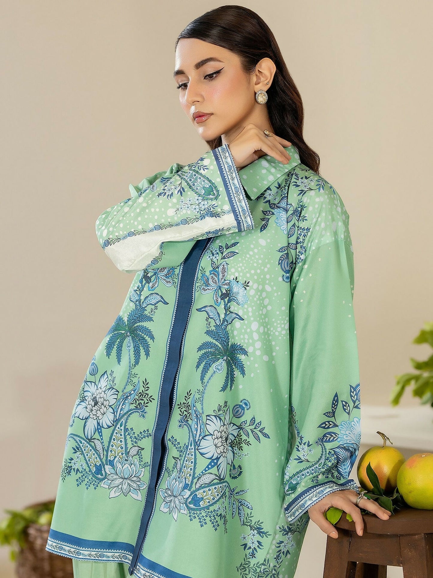 Panache Apparel Crepe De Luxe Crepe Printed Co-Ord Set-Juno