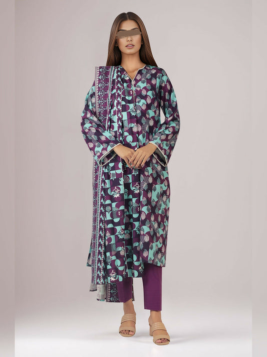 Saya Cotton Khaddar Printed Unstitched 3-Piece Suit-U04-24350-03C