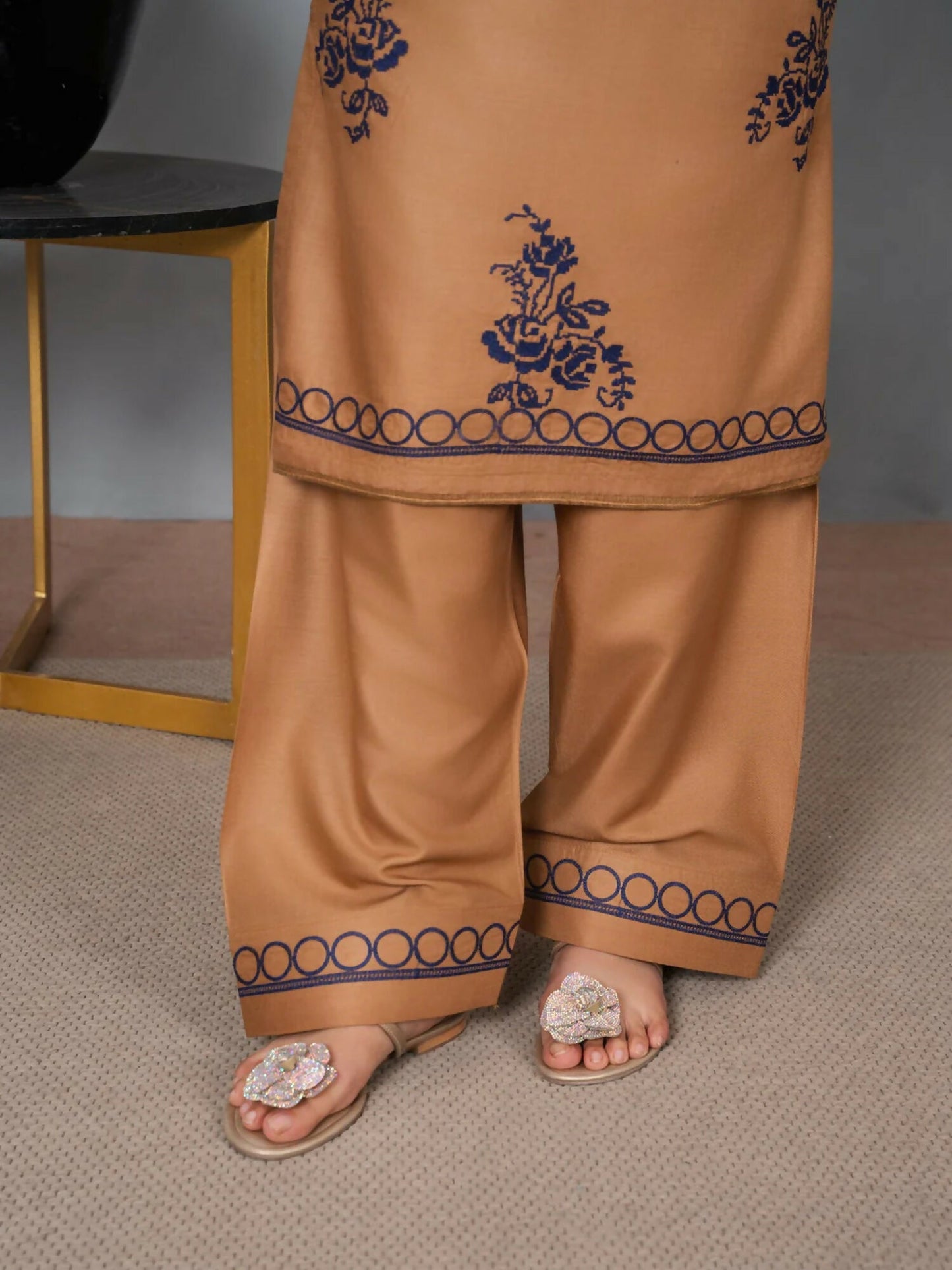 Stylish Collection Musk Linen Embroidered Stitched 2-Piece Suit-Arub