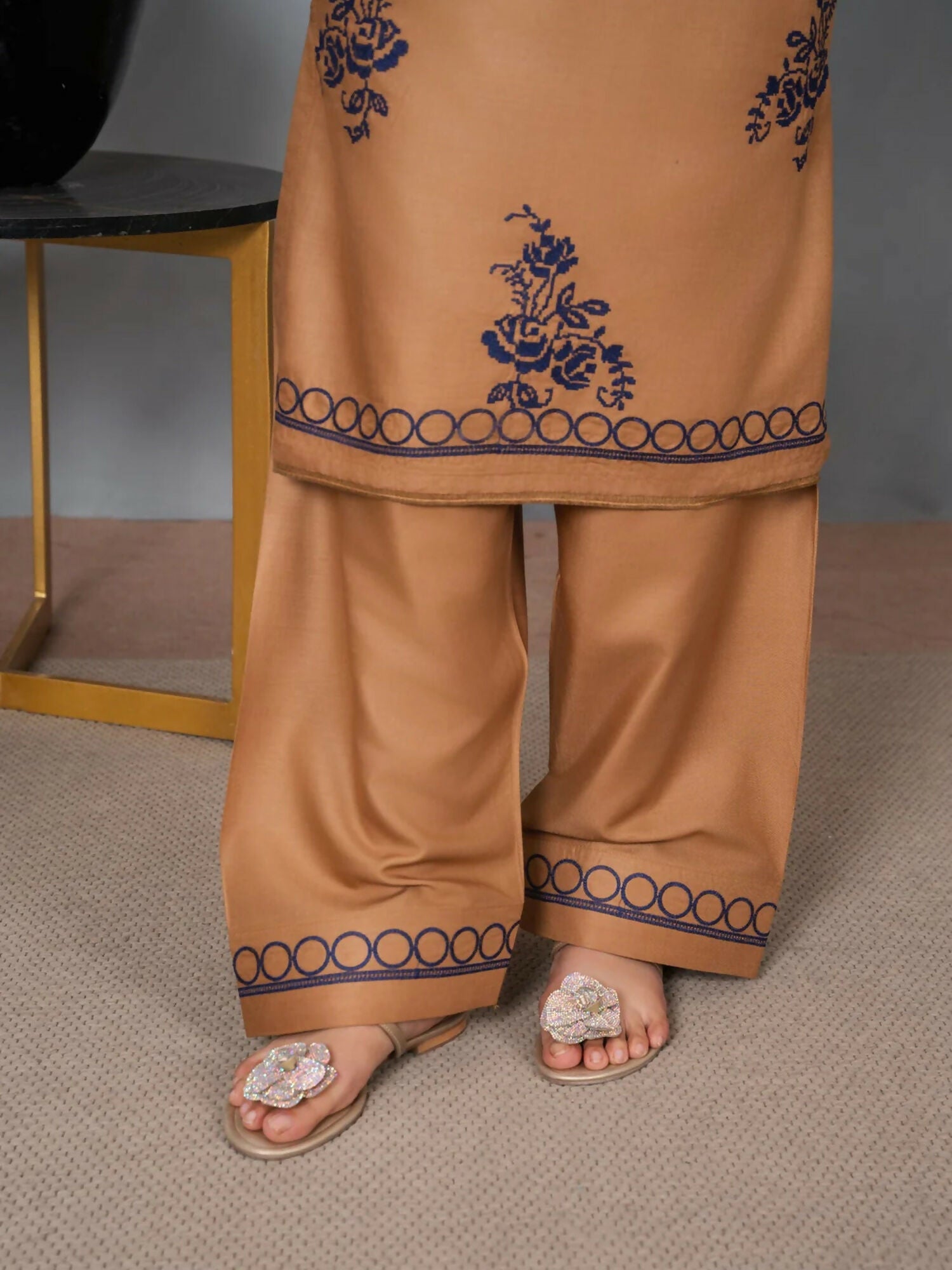 Stylish Collection Musk Linen Embroidered Stitched 2-Piece Suit-Arub