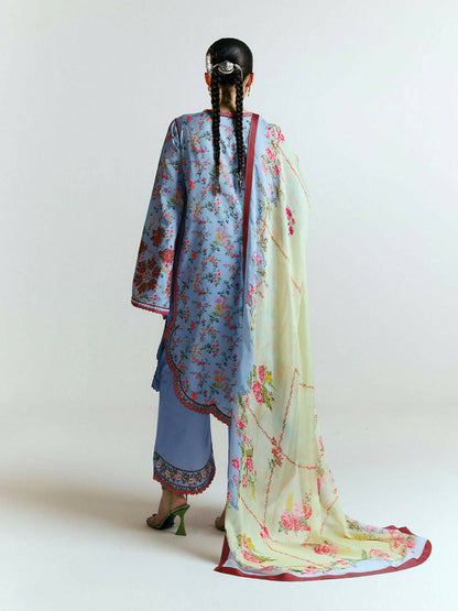 Jugnu by Hussain Rehar SS'25 Edit II Cotton Embroidered Unstitched 3-Piece Suit-NYAMI