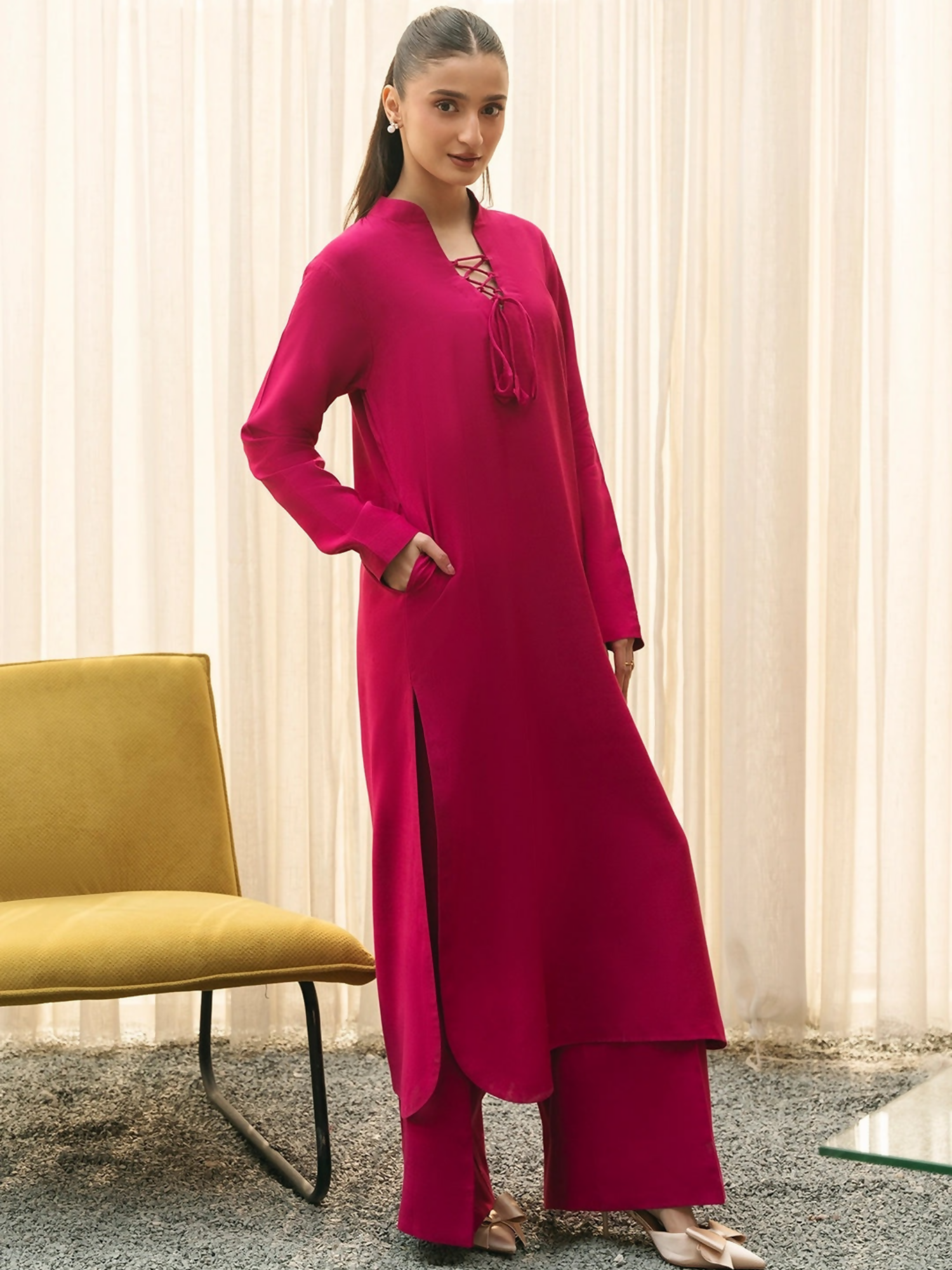 Mannat Clothing Suave Edit Raw Silk Co-Ord Set-Peppy