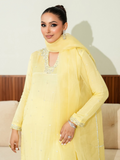 Allure By IH Fashion Calling Raw Silk Embellished Stitched 3-Piece Suit-Buttercup