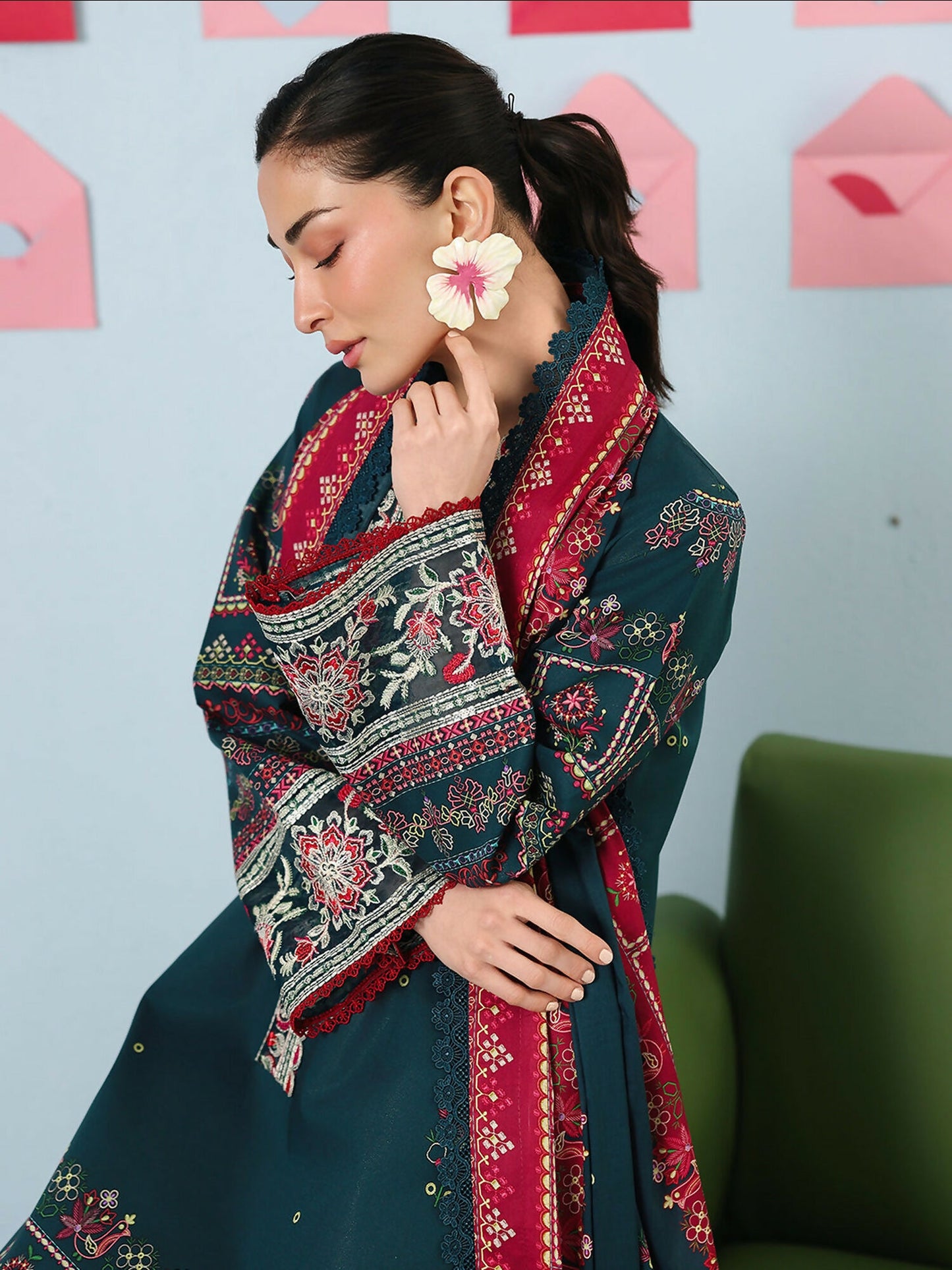 Mahnur Anaya Vol.2 Lawn Embroidered Stitched 3-Piece Suit-AN-2-09