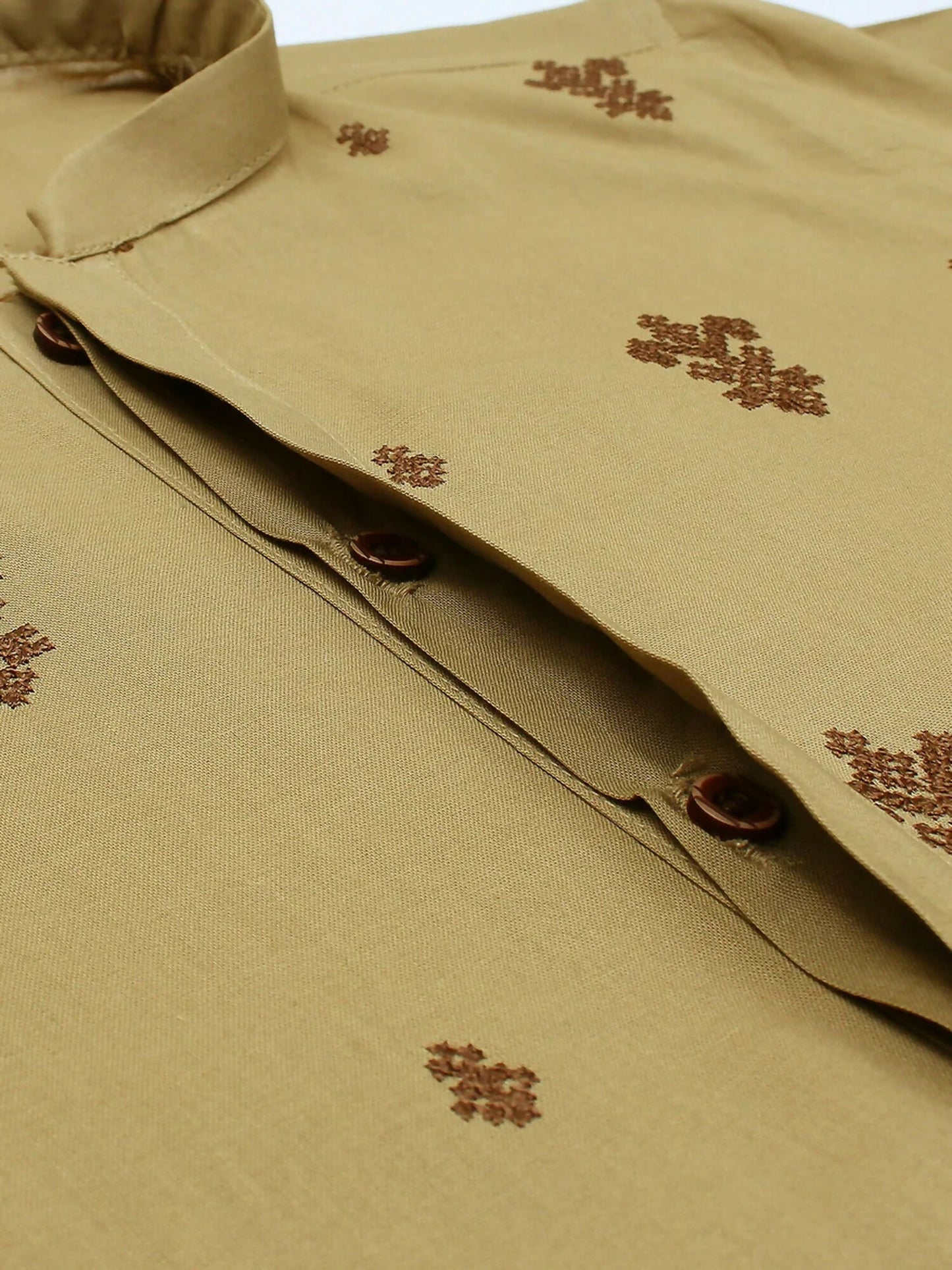 Velvour Boys Cotton Embroidered Stitched Kurta-VB151
