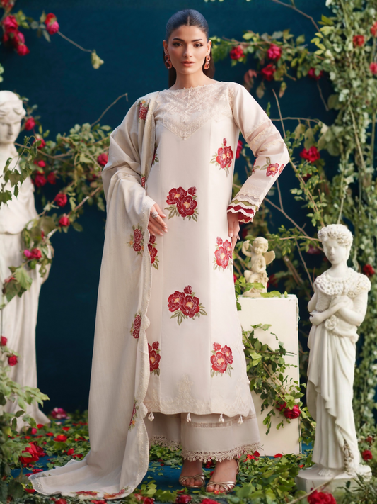 Parishay Summer Queen Lawn Embroidered Unstitched 3-Piece Suit-SQ-16
