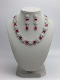 H&A Jewellery One Carat Silver Plated American Diamond Set