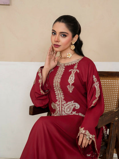Stylish Collection Amaya Pret Linen Embroidered Stitched 2-Piece Suit-Alishba