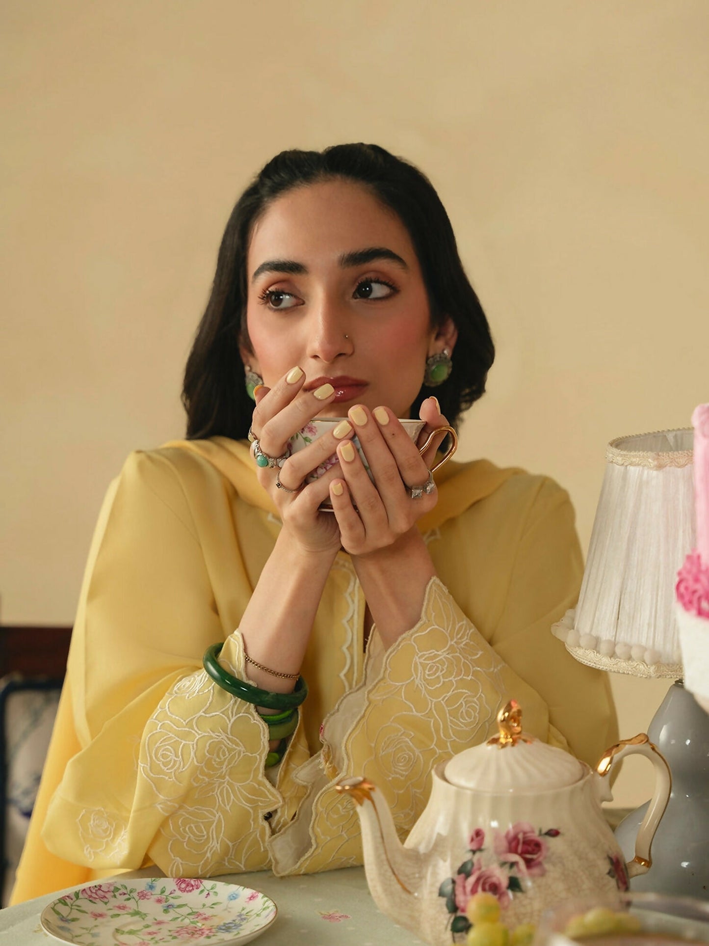 Mannat Clothing Boho Summer'26 Cotton Embroidered Stitched Suit-Buttercup