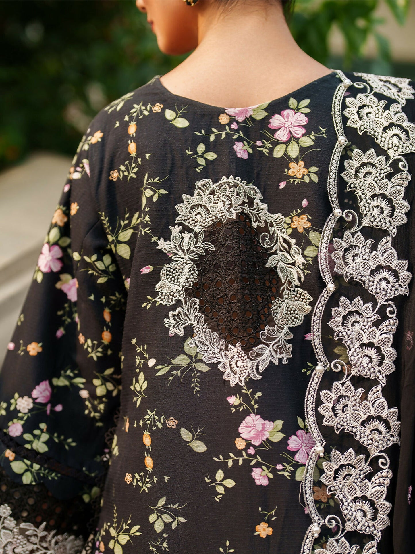 Parishay Ivy Bloom Viscose Embroidered Stitched 3-Piece Suit-IW-01