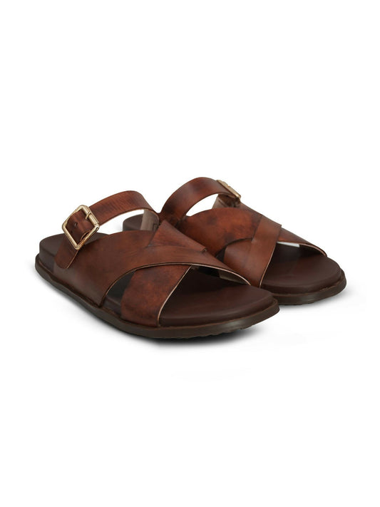 Royale Leather 3123 men’s leather slippers with elegant design and sturdy rubber sole for everyday comfort