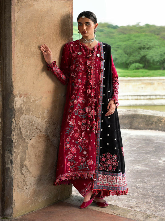 Hussain Rehar Karandi'25 Embroidered Unstitched 3-Piece Suit-Pankhuri