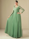 Hani & Umaima Chiffon Embroidered Pishwas-Lvana