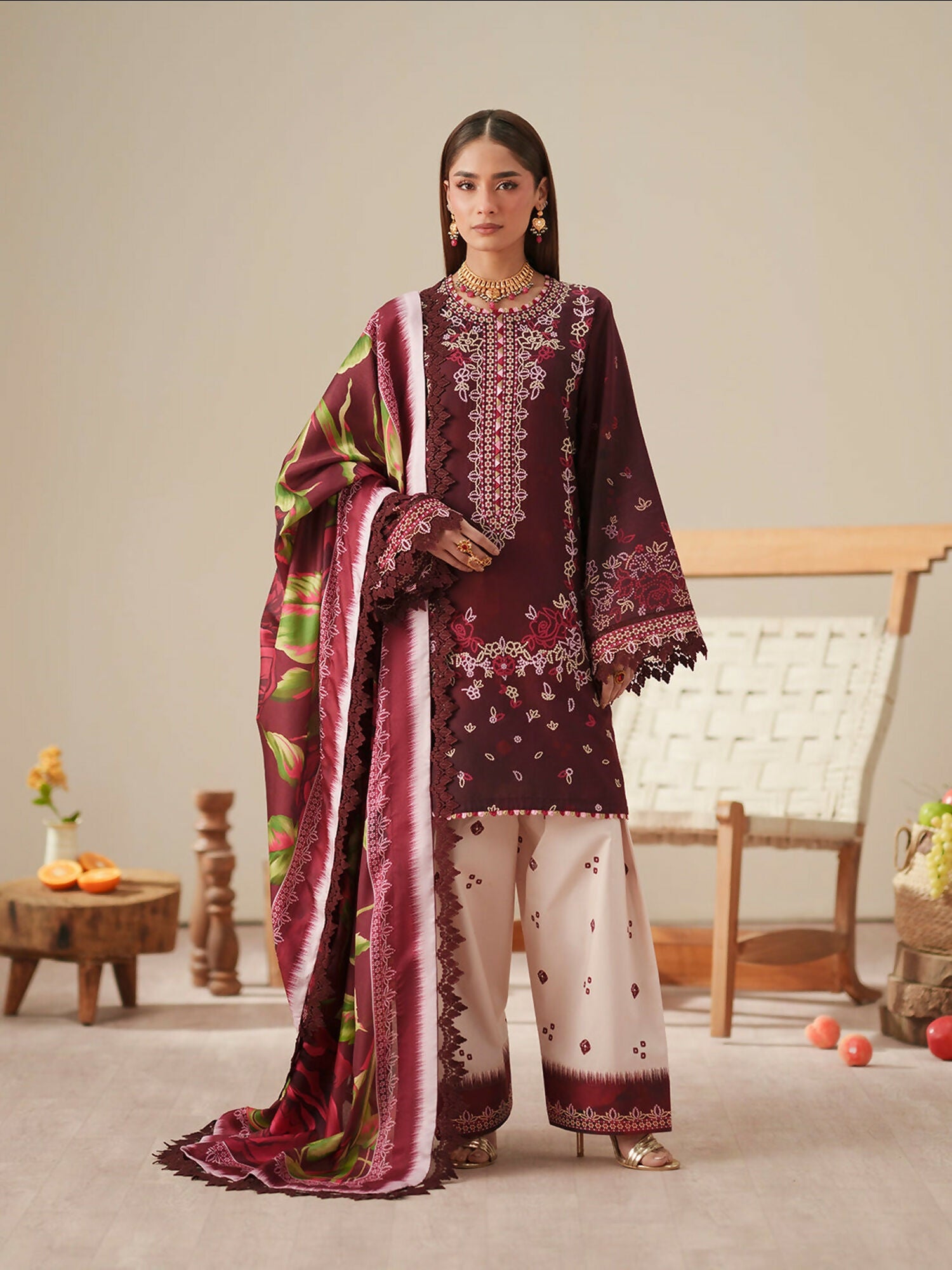 Binilyas Jojo Summer'26 Lawn Embroidered Unstitched 3-Piece Suit-81B