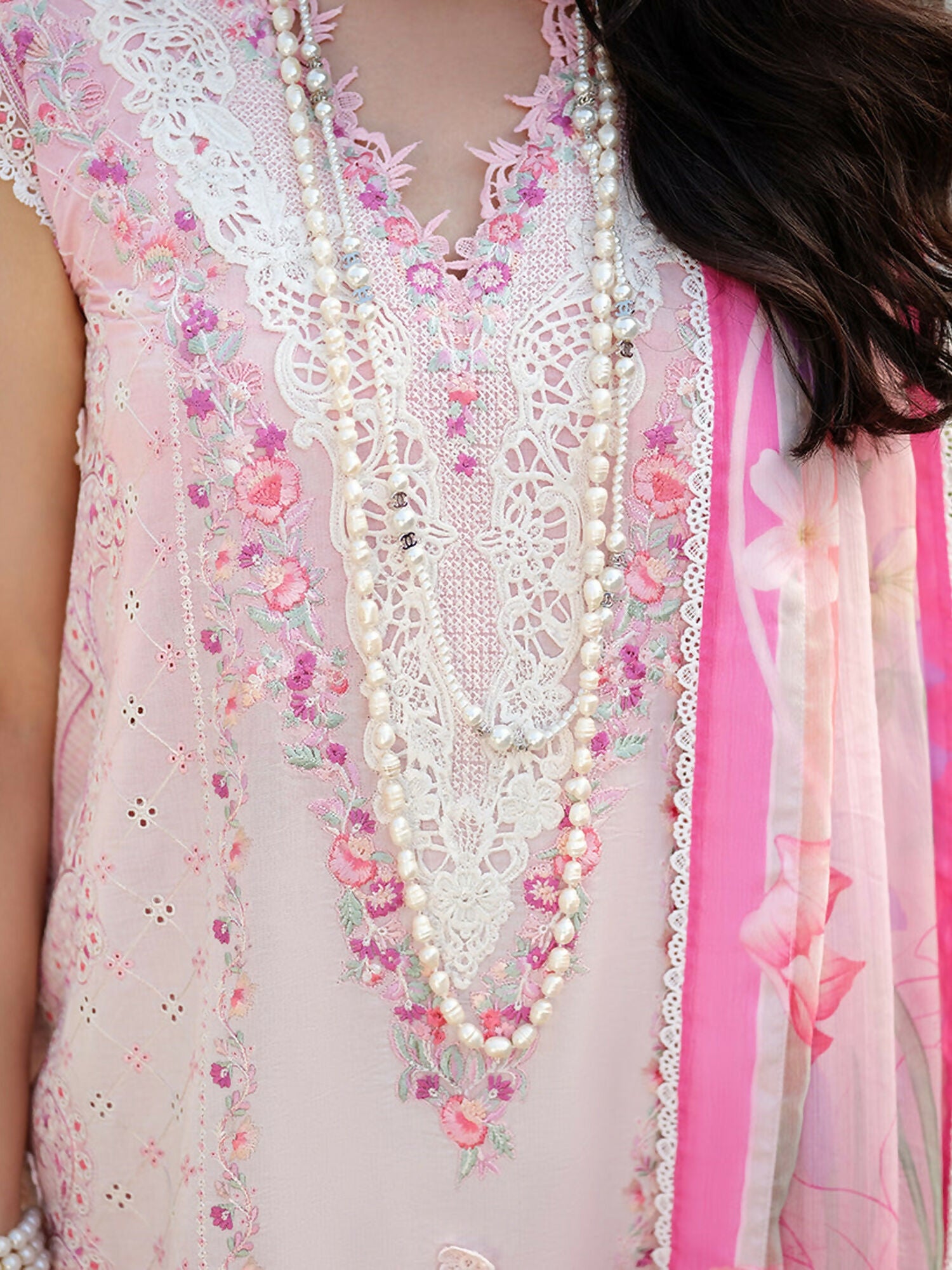 Mushq A Moi Luxury Lawn Embroidered Unstitched 3-Piece Suit-Silent Dreamer