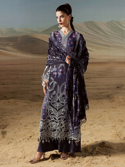Mahnur Amelia Kotrai Embroidered Unstitched 3-Piece Suit-CK-005