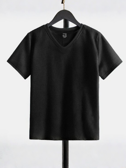 Black Jupiter Printed T-Shirt-14524