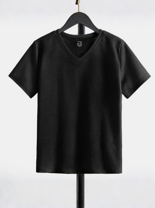 Black Jupiter Printed T-Shirt-14524