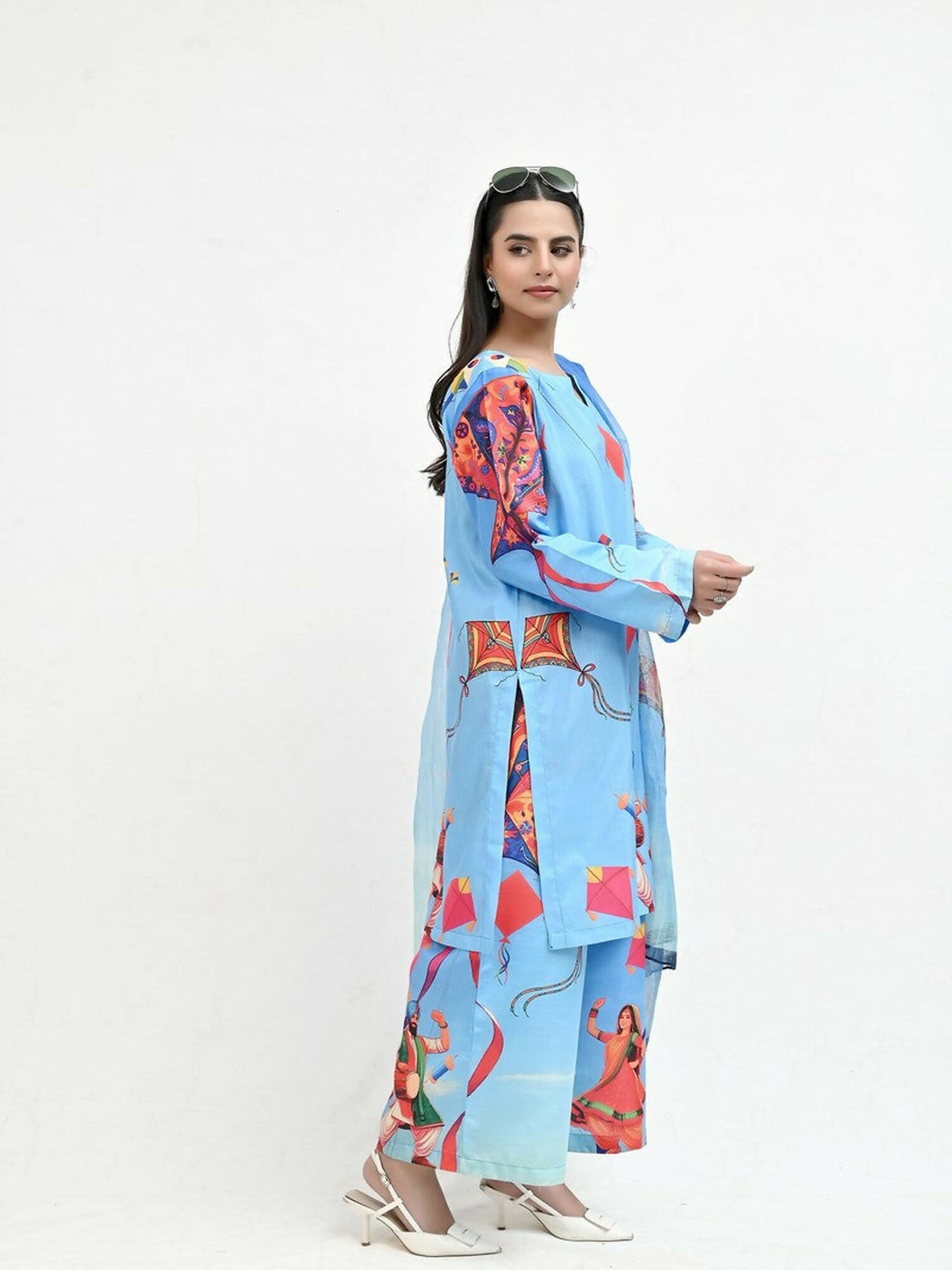 Imran Aftab Basant Mela Raw Silk Printed Stitched 3-Piece Suit-IARP 10