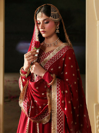 Mahnur Pakeezah Luxury Formals Silk Embroidered Unstitched 3 Piece Suit Zarmisha   PK   02
