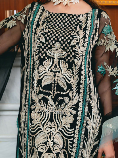 Shiza Hassan Aira Luxury Pret Cotton Net Embroidered Stitched 4-Piece Suit-Amorist