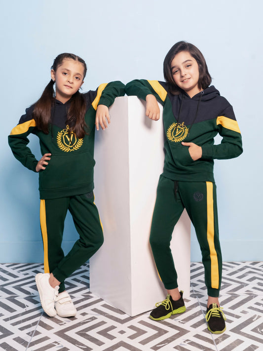 Green  Velvour Winter Tracksuit-#VWT37