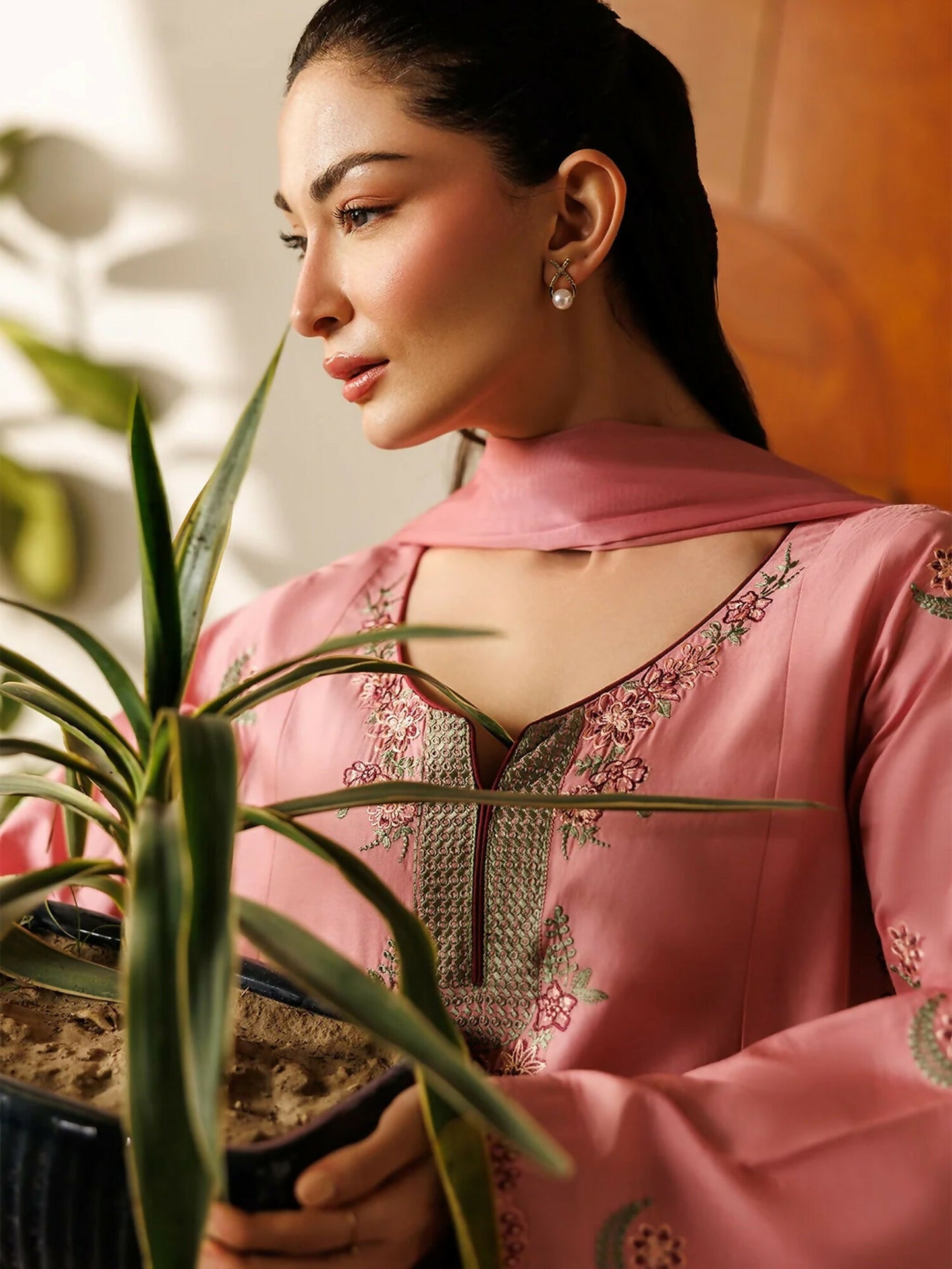 Panache Apparel Mistfall Ramadan Edit Cotton Embroidered Stitched Suit-Vysa