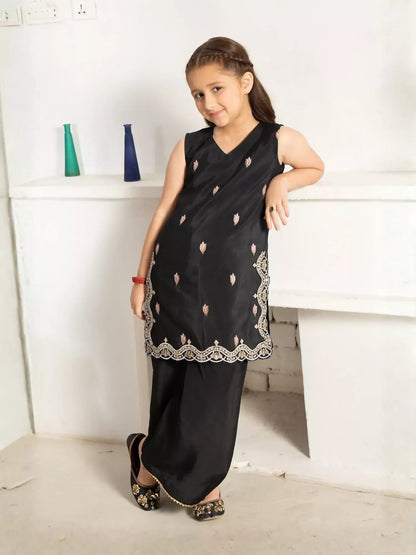 Panache Apparel Noore Eid Edit Sheesha Silk Embroidered Stitched Suit-Raha