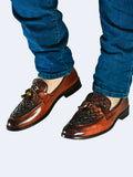 Shazif Handwoven Leather Loafers – Luxe Weave Tassel