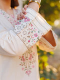 MAK Fashion Dobby Lawn Embroidered Co-Ord Sett-Fiora
