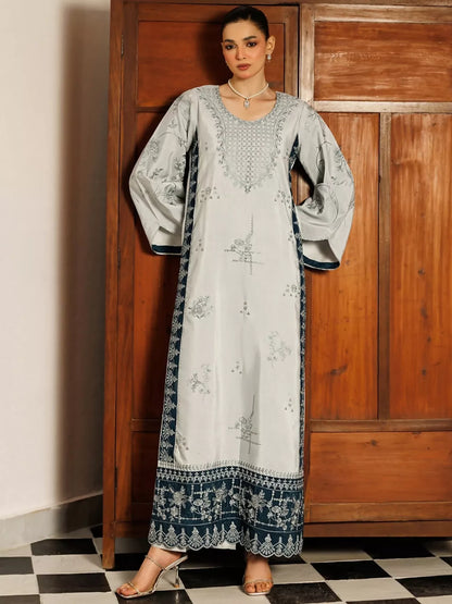 Panache Apparel Noore Eid Edit Raw Silk Embroidered Stitched Suit-Yara