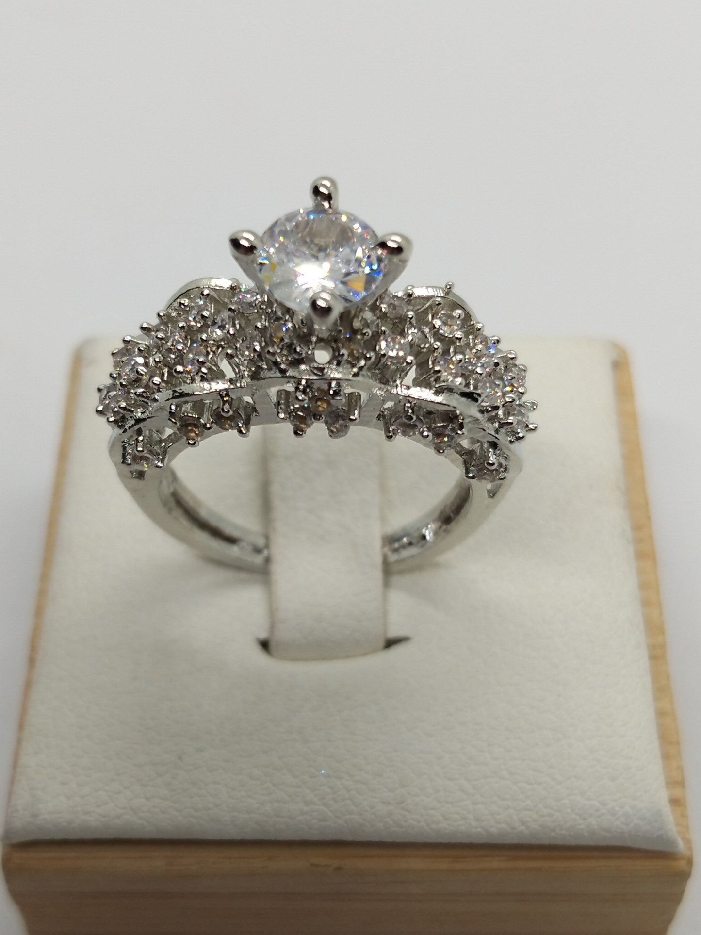 H&A Jewellery One Carat Silver Rhodium Plated Ring