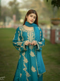 Tawakal Closet Linen Embroidered Stitched 3-Piece Suit-Kaavya