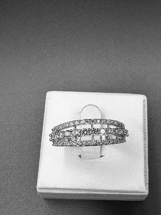 H&A Jewellery One Carat Silver Plated Ring