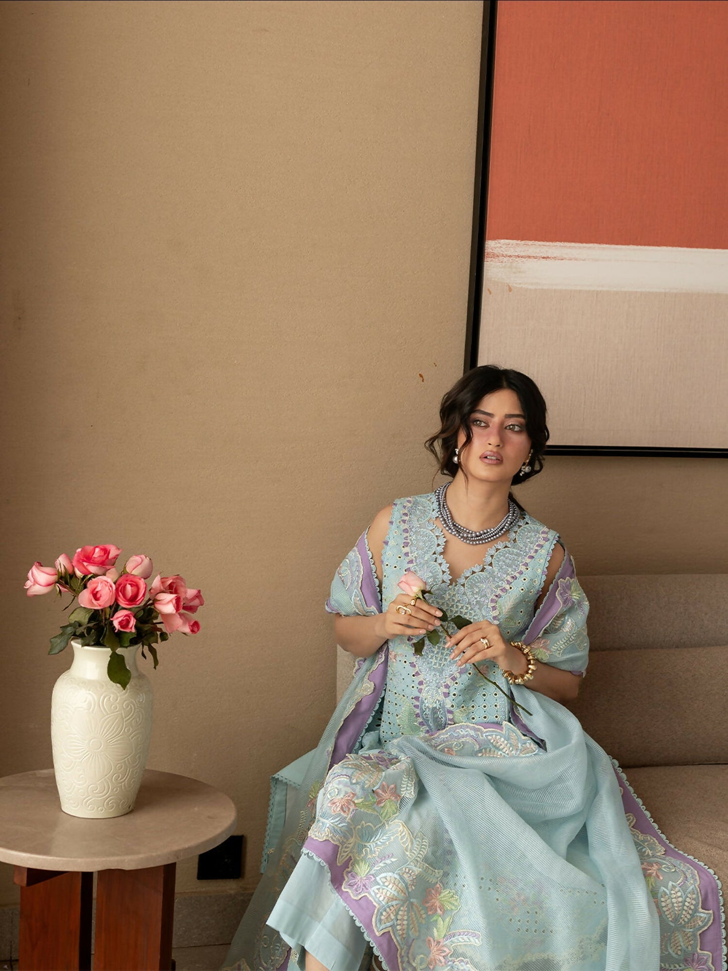 Mahnur Sirene Luxury Lawn'26 Embroidered Unstitched 3-Piece Suit-S-13