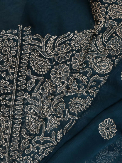 AB Hand Embroideries Chiffon Embroidered Unstitched 2-Piece Suit